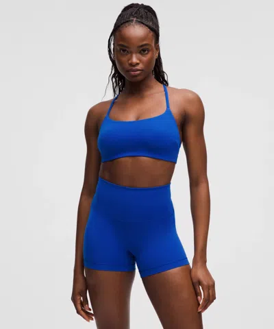 Lululemon Wunder Train Strappy Racer Bra Light Support, C/d Cup In Blue