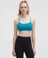 Lululemon Wunder Train Strappy Racer Bra Light Support, C/d Cup In Blue