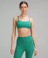 Lululemon Wunder Train Strappy Racer Bra Light Support, C/d Cup In Green