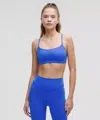 Lululemon Wunder Train Strappy Racer Bra Light Support, C/d Cup In Blue