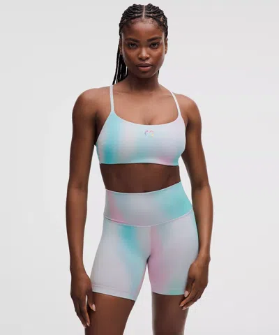 Lululemon Wunder Train Strappy Racer Bra, Light Support, C/d Cup In Blue