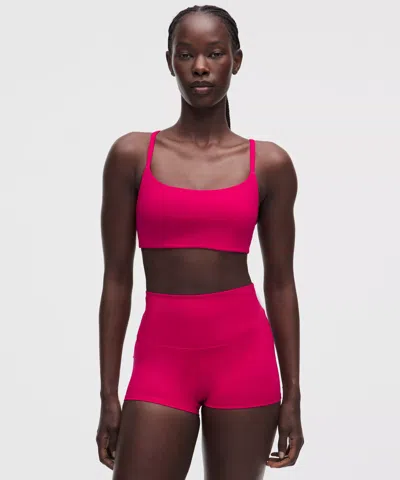 Lululemon Wunder Train Strappy Racer Bra In Pink
