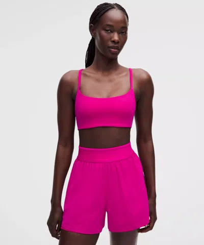 Lululemon Wunder Train Strappy Racer Bra In Pink