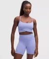 Lululemon Wunder Train Strappy Wrapped Bra In Blue
