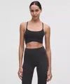 Lululemon Wunder Train Strappy Wrapped Bra In Black