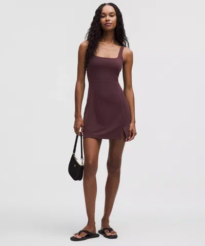 Lululemon Wunder Under Smoothcover Dress Light Support, A/b Cup In Burgundy