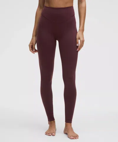 Lululemon Wunder Under Smoothcover High-rise Leggings 28" In Burgundy