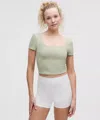 Lululemon Wunder Under Smoothcover Square-neck T-shirt