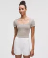 Lululemon Wunder Under Smoothcover Square-neck T-shirt