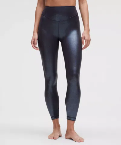 Lululemon Wunder Under Smoothcover Leggings 25" Foil In Blue
