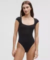 Lululemon Wundermost Bodysuit - Ultra-soft Nulu Sweetheart Cap-sleeve Thong Bodysuit