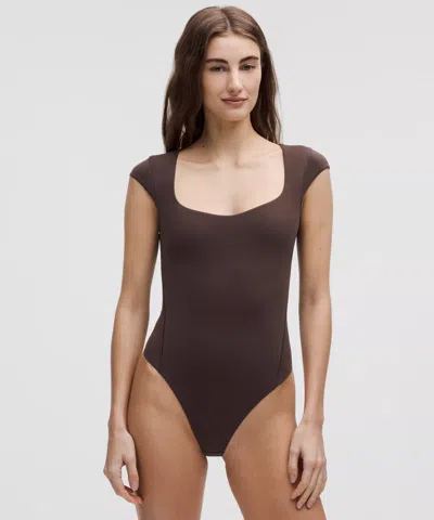 Lululemon Wundermost Bodysuit - Ultra-soft Nulu Sweetheart Cap-sleeve Thong Bodysuit