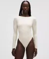 Lululemon Wundermost Ultra-soft Nulu Boatneck Scoop-back Long-sleeve Bodysuit