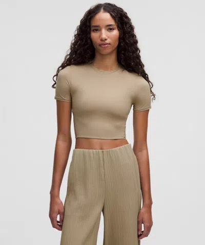Lululemon Wundermost Ultra-soft Nulu Crewneck Cropped T-shirt