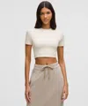 Lululemon Wundermost Ultra-soft Nulu Crewneck Cropped T-shirt