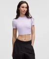 Lululemon Wundermost Ultra-soft Nulu Crewneck Cropped T-shirt