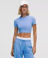 Lululemon Wundermost Ultra-soft Nulu Crewneck Cropped T-shirt