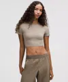 Lululemon Wundermost Ultra-soft Nulu Crewneck Cropped T-shirt