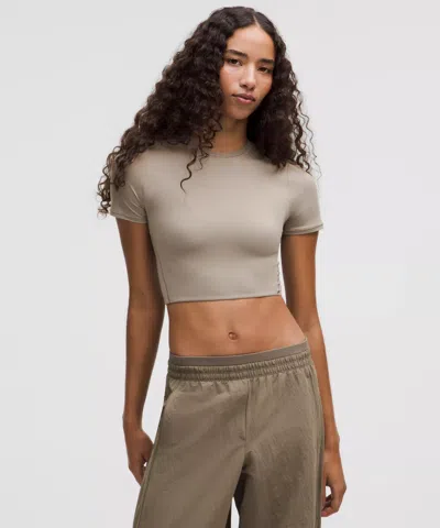 Lululemon Wundermost Ultra-soft Nulu Crewneck Cropped T-shirt
