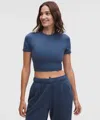Lululemon Wundermost Ultra-soft Nulu Crewneck Cropped T-shirt
