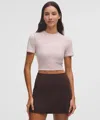 Lululemon Wundermost Ultra-soft Nulu Crewneck Cropped T-shirt