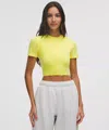 Lululemon Wundermost Ultra-soft Nulu Crewneck Cropped T-shirt