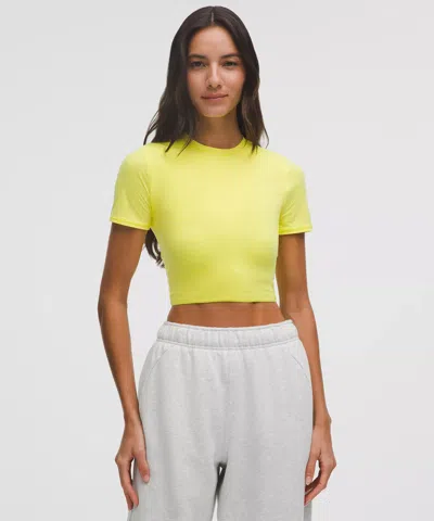 Lululemon Wundermost Ultra-soft Nulu Crewneck Cropped T-shirt