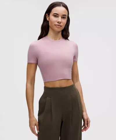 Lululemon Wundermost Ultra-soft Nulu Crewneck Cropped T-shirt