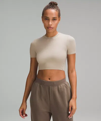 Lululemon Wundermost Ultra-soft Nulu Crewneck Cropped T-shirt