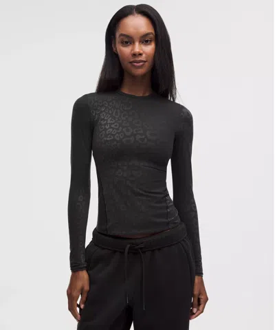 Lululemon Wundermost Ultra-soft Nulu Crewneck Long-sleeve Shirt In Black