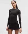 Lululemon Wundermost Ultra-soft Nulu Crewneck Long-sleeve Shirt In Black