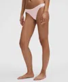 Lululemon Wundermost Ultra-soft Nulu Dipped-waist Thong Underwear In Pink