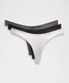 Lululemon Wundermost Ultra-soft Nulu Dipped-waist Thong Underwear 3 Pack