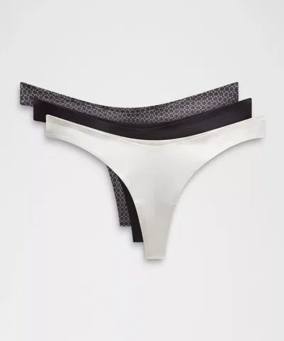 Lululemon Wundermost Ultra-soft Nulu Dipped-waist Thong Underwear 3 Pack