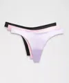 Lululemon Wundermost Ultra-soft Nulu Dipped-waist Thong Underwear 3 Pack
