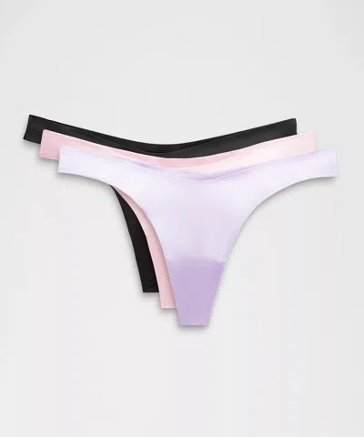 Lululemon Wundermost Ultra-soft Nulu Dipped-waist Thong Underwear 3 Pack
