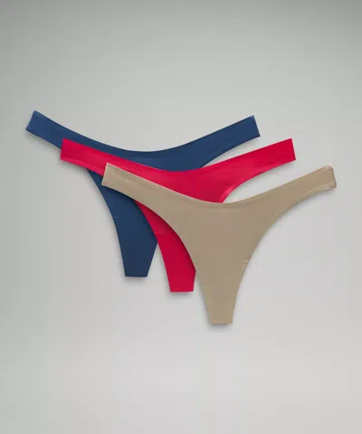 Lululemon Wundermost Ultra-soft Nulu Dipped-waist Thong Underwear 3 Pack