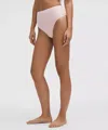 Lululemon Wundermost Ultra-soft Nulu High-waist Thong Underwear In Pink