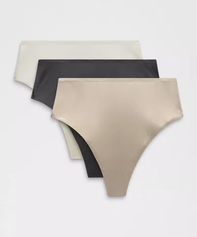 Lululemon Wundermost Ultra-soft Nulu High-waist Thong Underwear 3 Pack In Multi