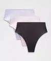 Lululemon Wundermost Ultra-soft Nulu High-waist Thong Underwear 3 Pack