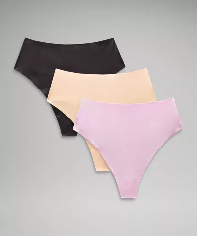 Lululemon Wundermost Ultra-soft Nulu High-waist Thong Underwear 3 Pack In Multi