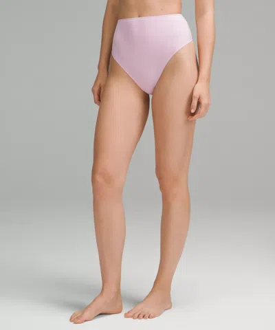 Lululemon Wundermost Ultra-soft Nulu High-waist Thong Underwear In Pink