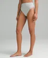 Lululemon Wundermost Ultra-soft Nulu High-waist Thong Underwear In Gray