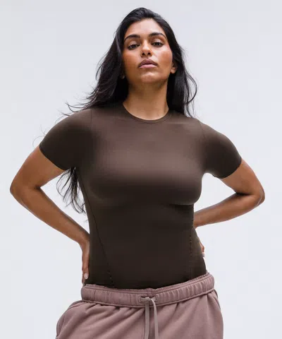 Lululemon Wundermost Ultra-soft Nulu Hip-length Crew Short-sleeve Shirt