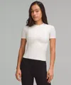 Lululemon Wundermost Ultra-soft Nulu Hip-length Crew Short-sleeve Shirt In Green