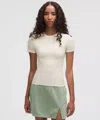 Lululemon Wundermost Ultra-soft Nulu Hip-length Crewneck Shirt