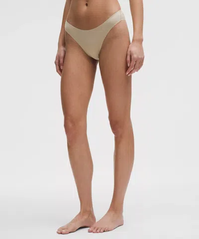 Lululemon Wundermost Ultra-soft Nulu Mid-rise Bikini Underwear In Neutral