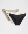 Lululemon Wundermost Ultra-soft Nulu Mid-rise Bikini Underwear 3 Pack In Multi