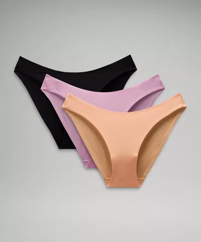 Lululemon Wundermost Ultra-soft Nulu Mid-rise Bikini Underwear 3 Pack In Multi