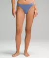 Lululemon Wundermost Ultra-soft Nulu Mid-rise Bikini Underwear In Blue